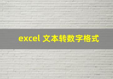 excel 文本转数字格式